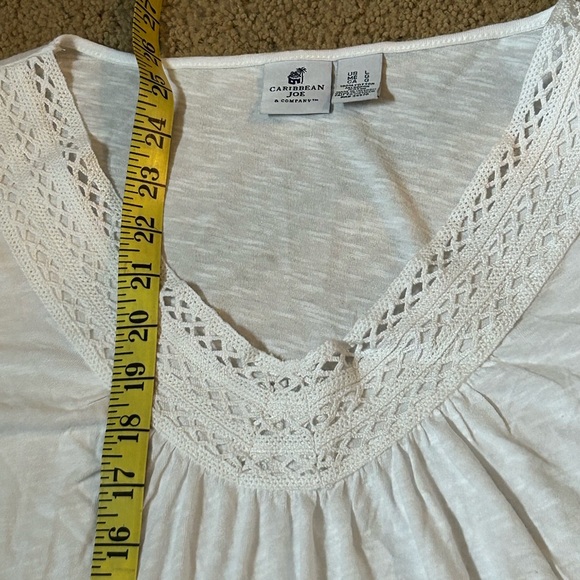 Caribbean Joe Woman’s White Shirt NWT Large - Picture 6 of 7